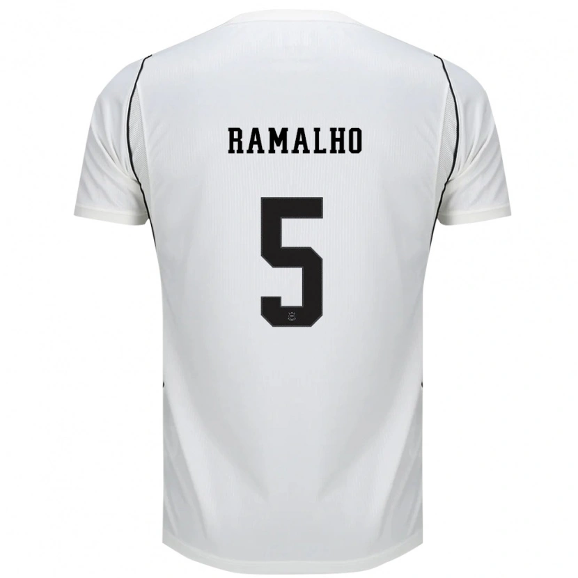 Danxen Mulher Camisola André Ramalho #5 Branco Preto Vermelho Principal 2026/27 Camisa Brasil