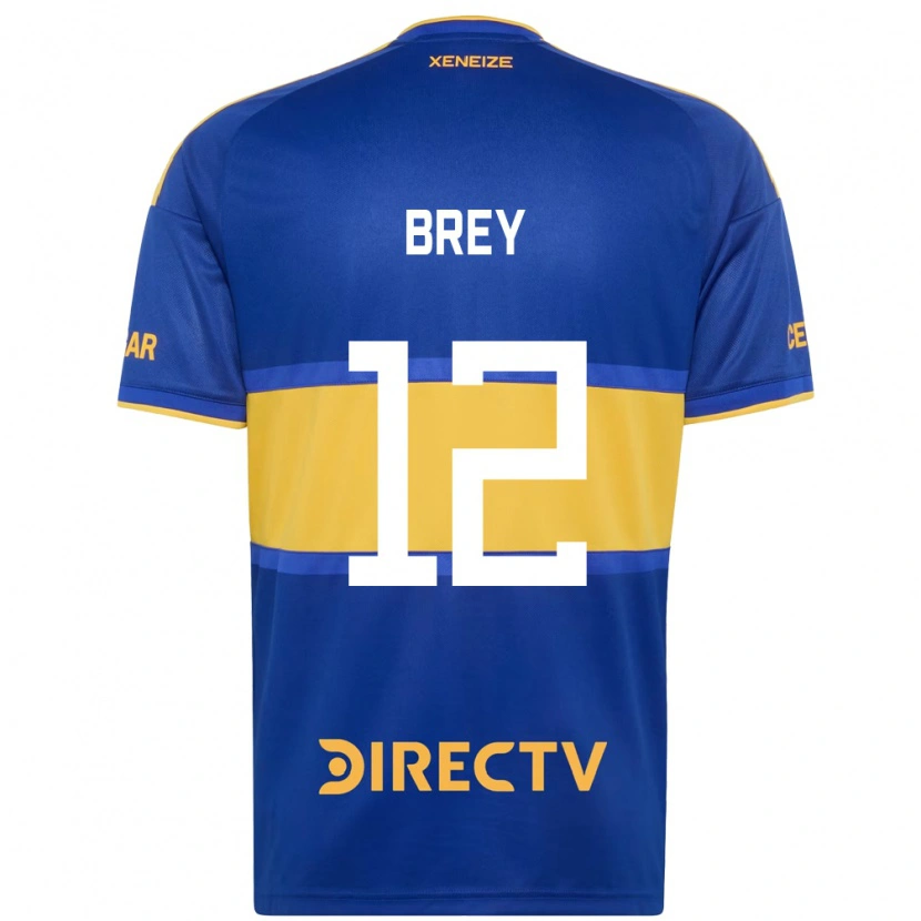 Danxen Mulher Camisola Leandro Brey #12 Azul Real Amarelo Principal 2026/27 Camisa Brasil