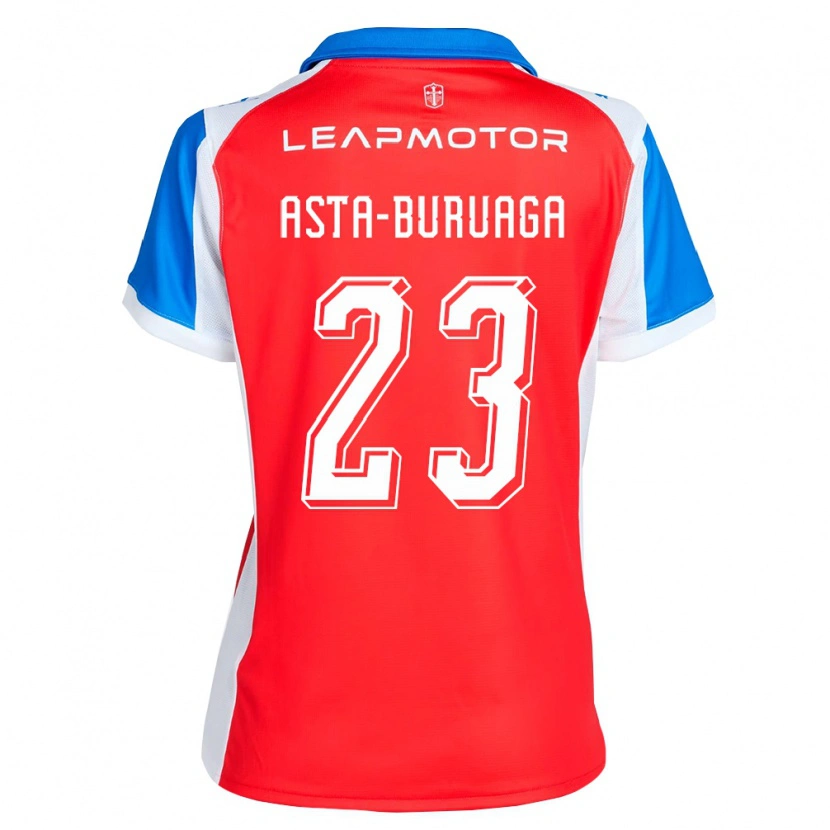 Danxen Mulher Camisola Tomás Asta-Buruaga #23 Vermelho Azul Alternativa 2026/27 Camisa Brasil