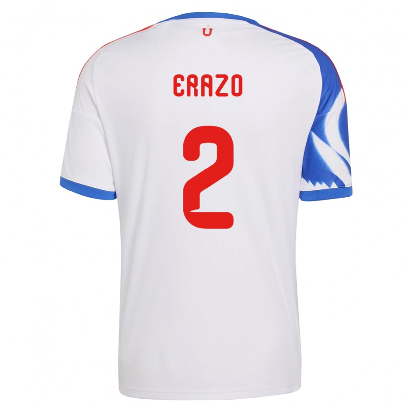 Danxen Mulher Camisola Dylan Erazo #2 Branco Azul Marinho Alternativa 2026/27 Camisa Brasil