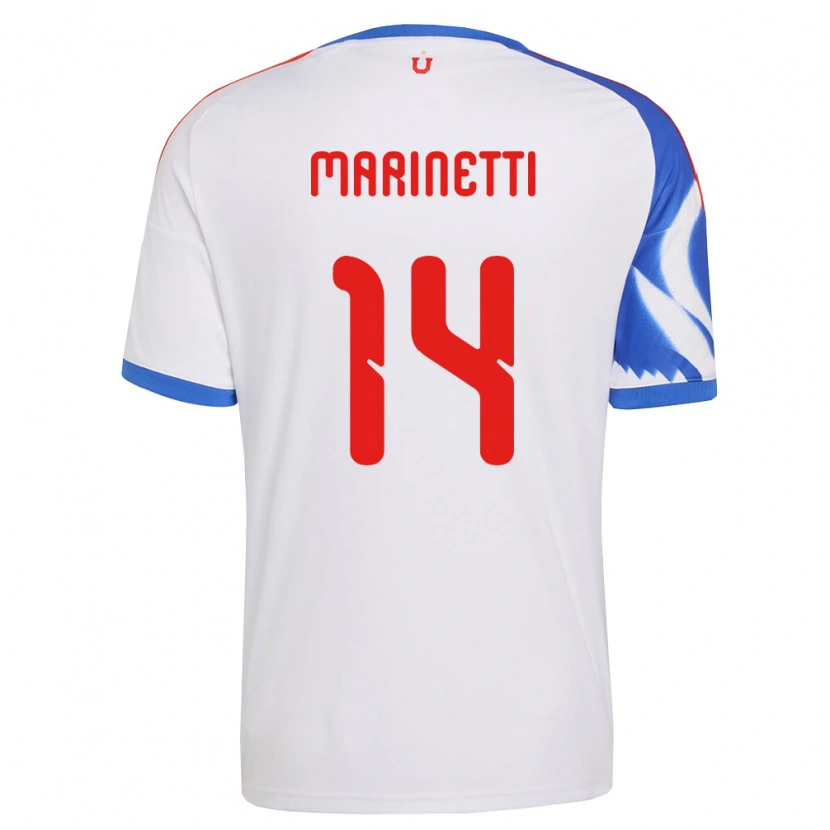 Danxen Mulher Camisola Nicolás Marinetti #14 Branco Azul Marinho Alternativa 2026/27 Camisa Brasil