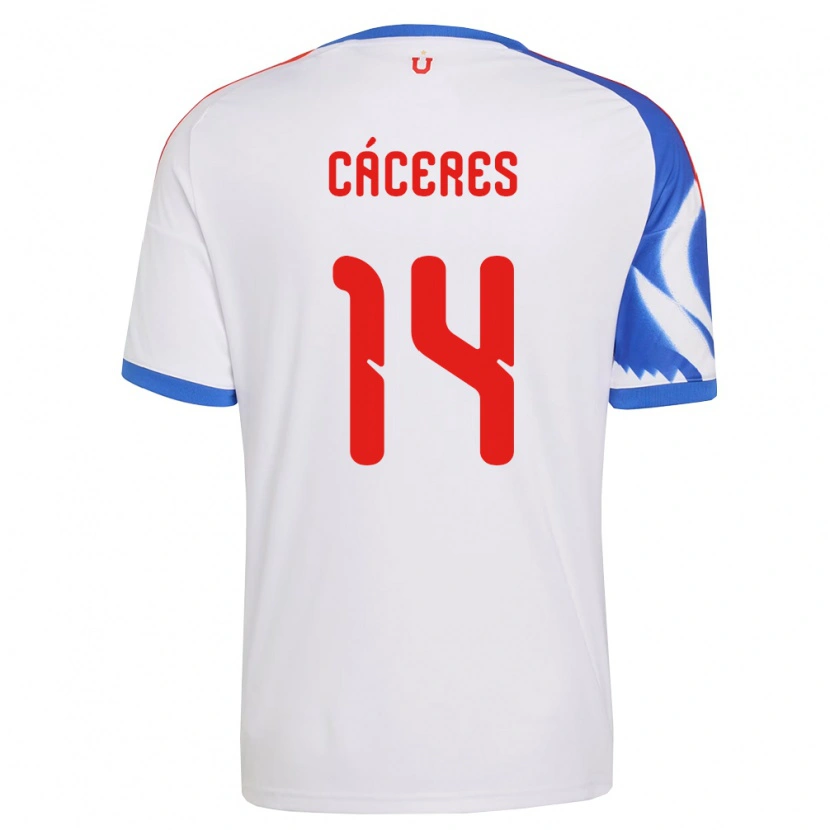 Danxen Mulher Camisola Franco Cáceres #14 Branco Azul Marinho Alternativa 2026/27 Camisa Brasil