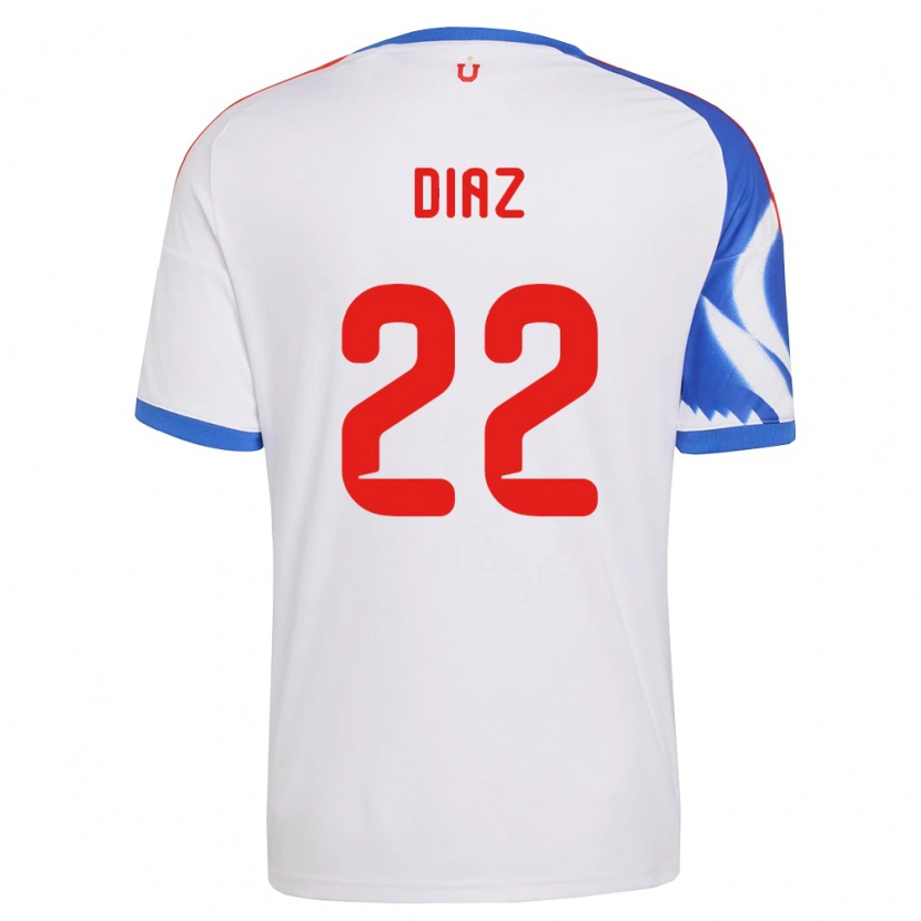 Danxen Mulher Camisola Valentina Díaz #22 Branco Azul Marinho Alternativa 2026/27 Camisa Brasil