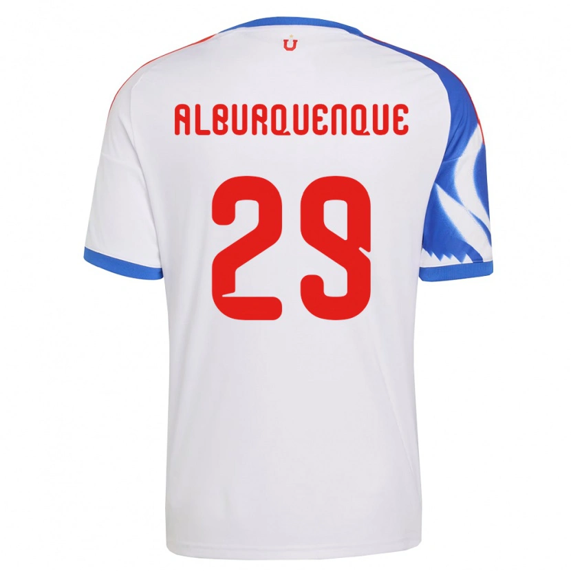 Danxen Mulher Camisola José Alburquenque #29 Branco Azul Marinho Alternativa 2026/27 Camisa Brasil