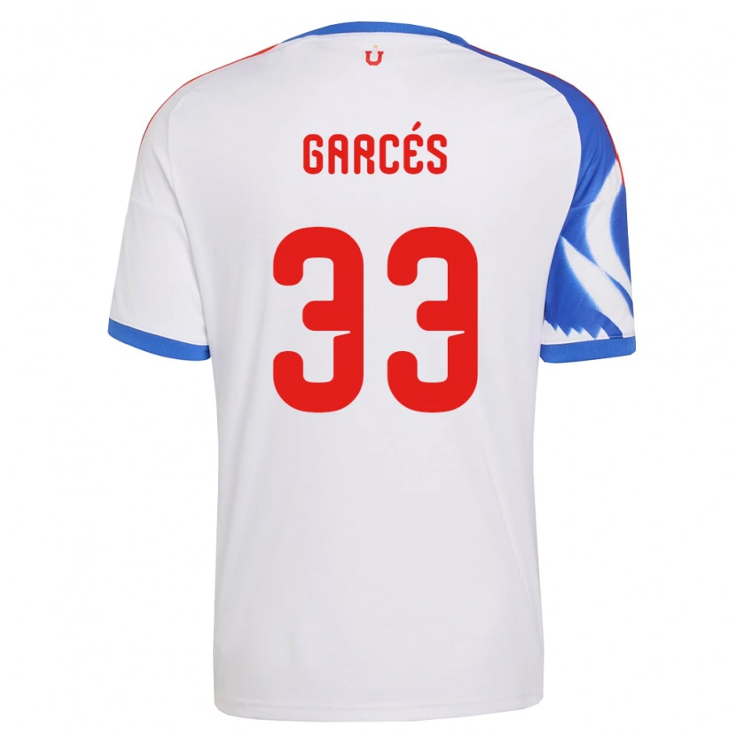 Danxen Mulher Camisola Simón Garcés #33 Branco Azul Marinho Alternativa 2026/27 Camisa Brasil