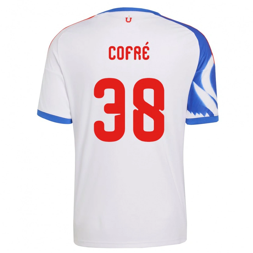 Danxen Mulher Camisola Diego Cofré #38 Branco Azul Marinho Alternativa 2026/27 Camisa Brasil