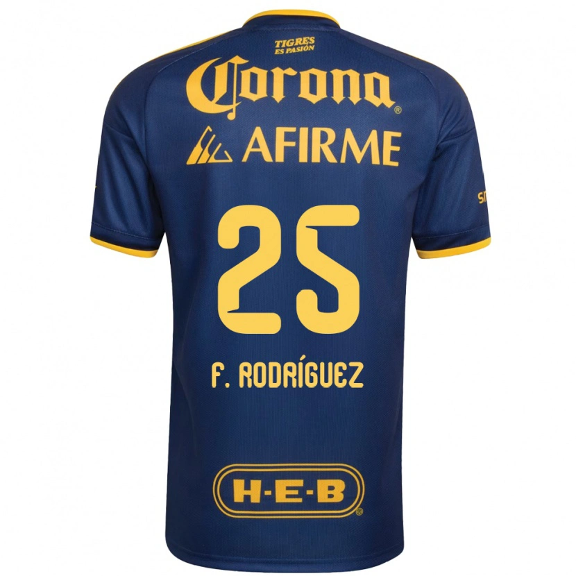 Danxen Mulher Camisola Felipe Rodríguez #25 Azul Real Amarelo Alternativa 2026/27 Camisa Brasil