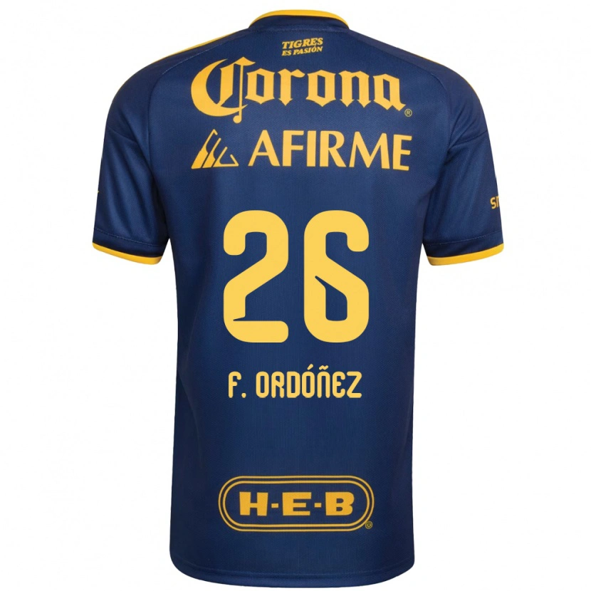 Danxen Mulher Camisola Fernando Ordóñez #26 Azul Real Amarelo Alternativa 2026/27 Camisa Brasil