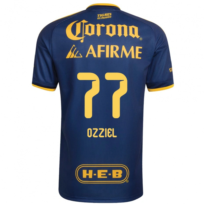Danxen Mulher Camisola Ozziel Herrera #77 Azul Real Amarelo Alternativa 2026/27 Camisa Brasil