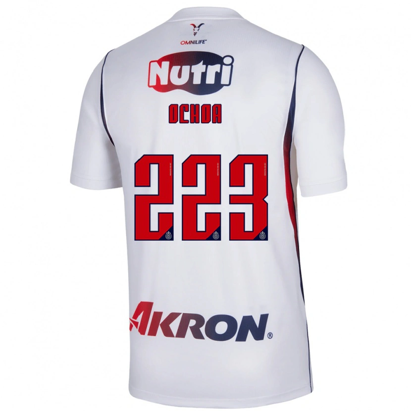 Danxen Mulher Camisola Diego Ochoa #223 Branco Azul Marinho Vermelho Alternativa 2026/27 Camisa Brasil