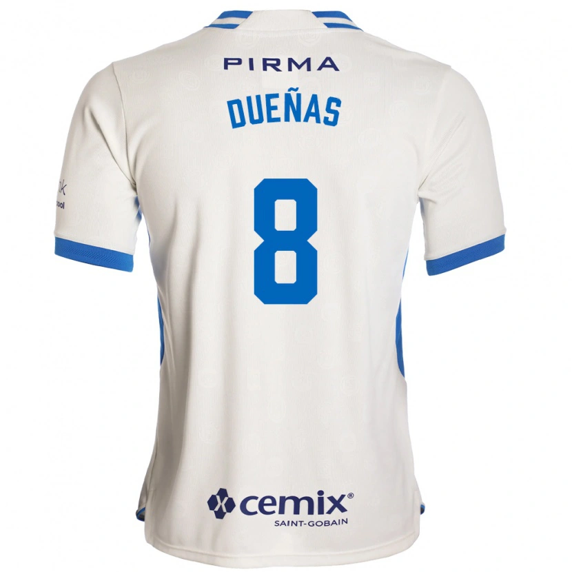 Danxen Mulher Camisola Jesus Duenas #8 Branco Azul Vermelho Alternativa 2026/27 Camisa Brasil