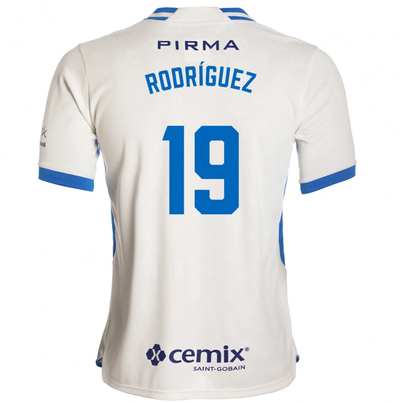 Danxen Mulher Camisola Carlos Rodríguez #19 Branco Azul Vermelho Alternativa 2026/27 Camisa Brasil