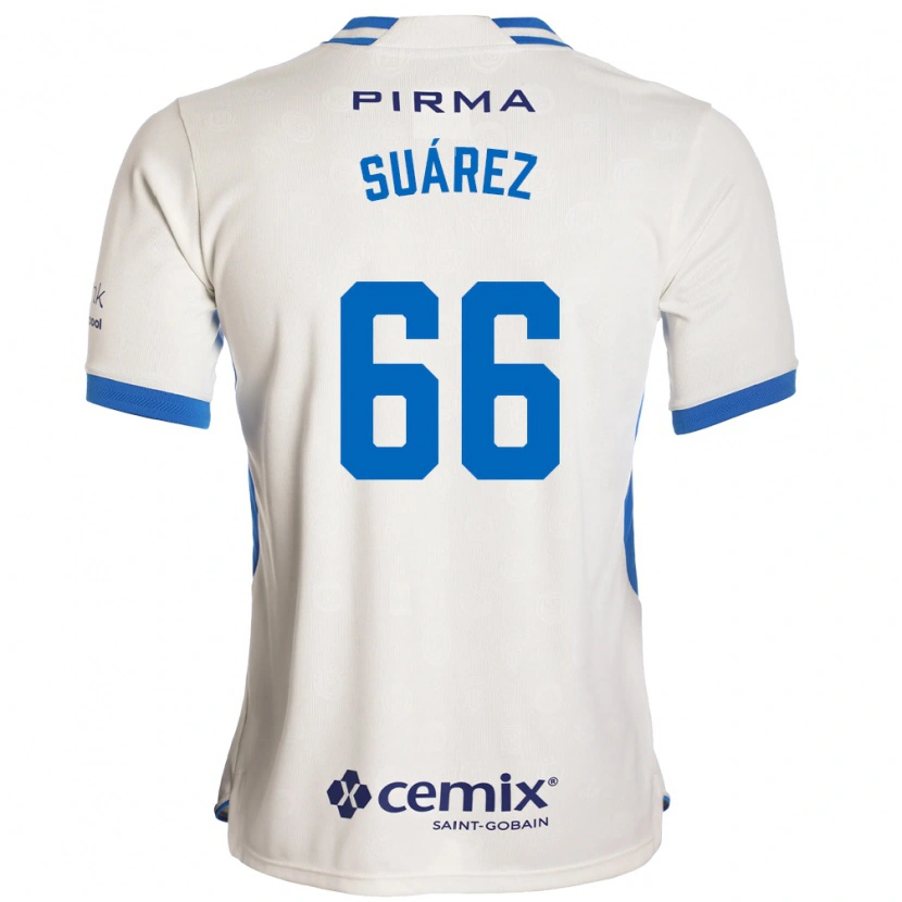Danxen Mulher Camisola Javier Suárez #66 Branco Azul Vermelho Alternativa 2026/27 Camisa Brasil