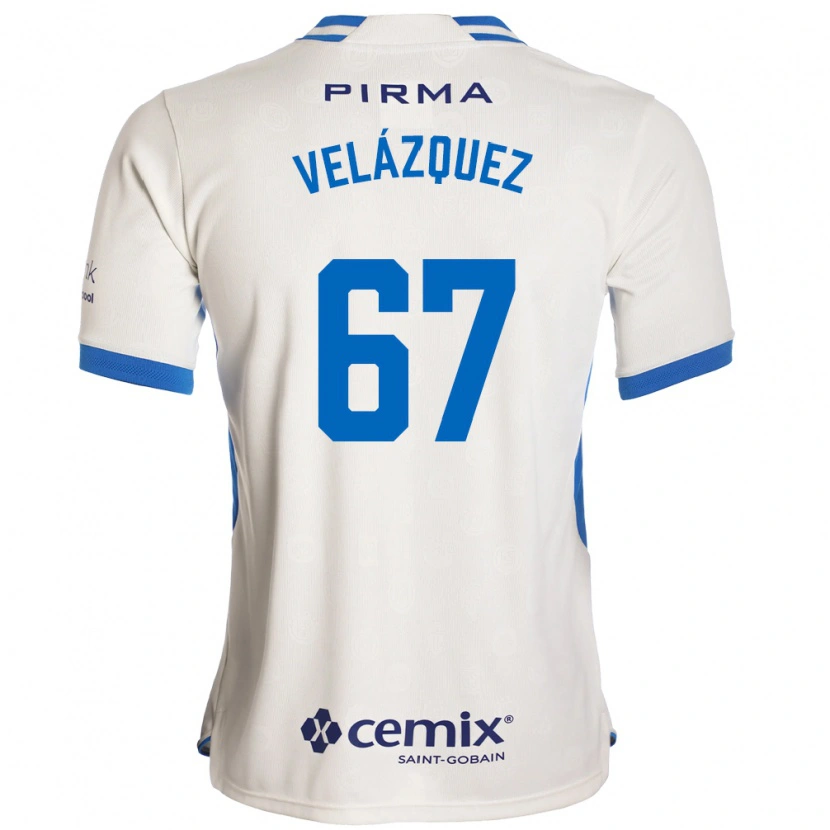 Danxen Mulher Camisola Jaziel Mendoza #67 Branco Azul Vermelho Alternativa 2026/27 Camisa Brasil