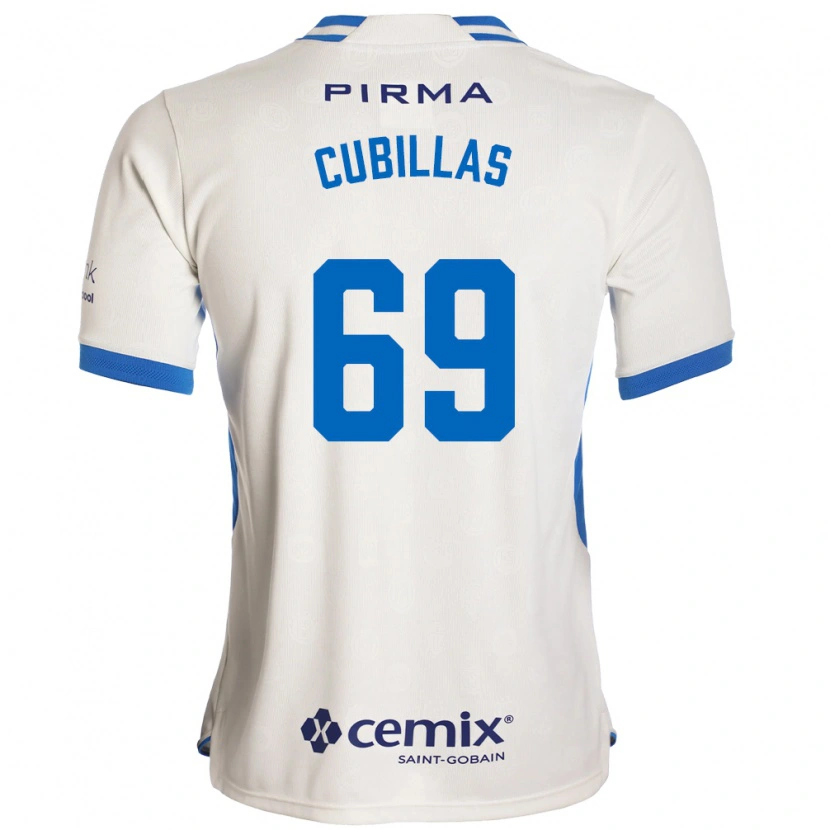 Danxen Mulher Camisola Andre Cubillas #69 Branco Azul Vermelho Alternativa 2026/27 Camisa Brasil
