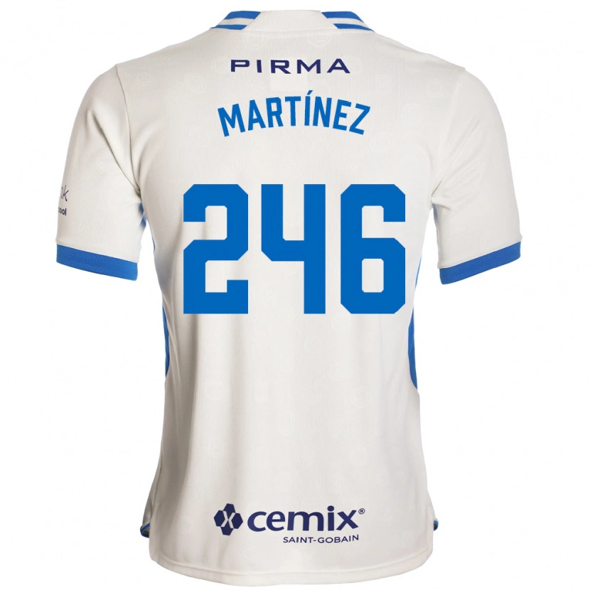 Danxen Mulher Camisola Rey Martínez #246 Branco Azul Vermelho Alternativa 2026/27 Camisa Brasil