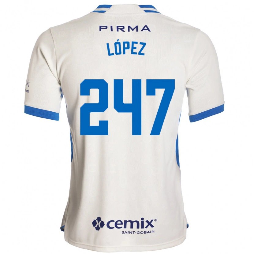 Danxen Mulher Camisola Santiago López #247 Branco Azul Vermelho Alternativa 2026/27 Camisa Brasil