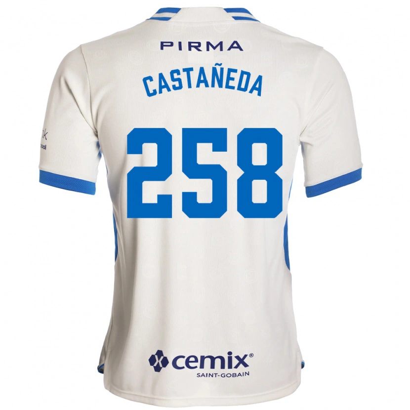 Danxen Mulher Camisola Emiliano Castañeda #258 Branco Azul Vermelho Alternativa 2026/27 Camisa Brasil