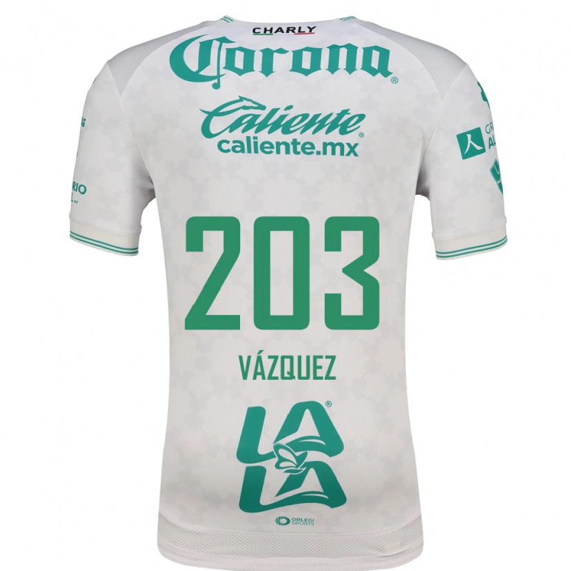 Danxen Mulher Camisola Ángel Vázquez #203 Verde Claro Branco Alternativa 2026/27 Camisa Brasil