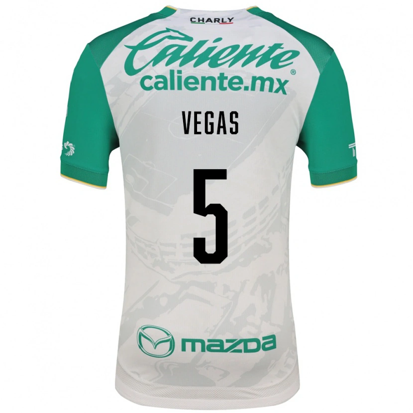 Danxen Mulher Camisola Sebastián Vegas #5 Verde Claro Branco Alternativa 2026/27 Camisa Brasil