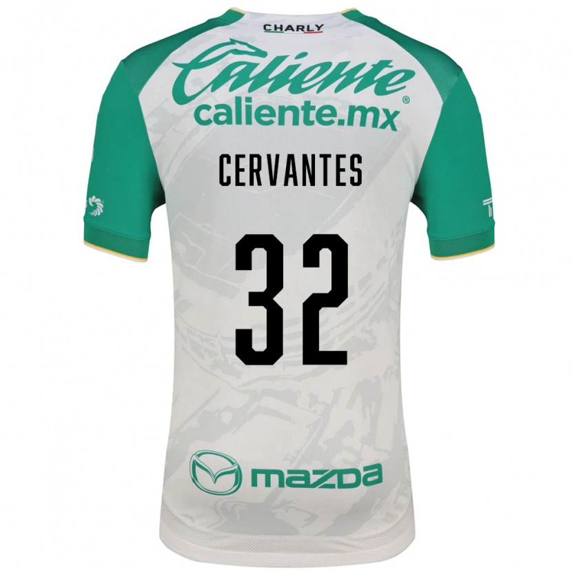 Danxen Mulher Camisola Luis Cervantes #32 Verde Claro Branco Alternativa 2026/27 Camisa Brasil