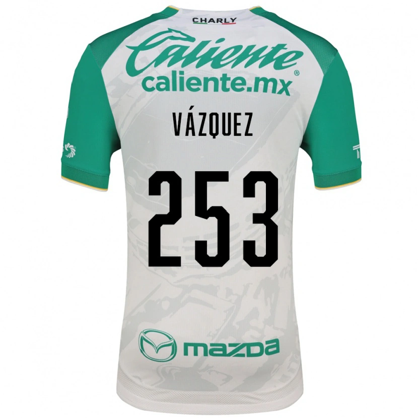 Danxen Mulher Camisola Héctor Vázquez #253 Verde Claro Branco Alternativa 2026/27 Camisa Brasil