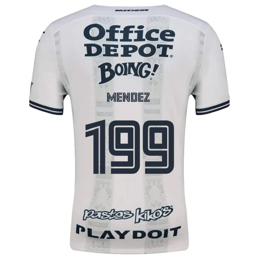 Danxen Mulher Camisola Daniel Méndez #199 Vermelho Branco Preto Alternativa 2026/27 Camisa Brasil