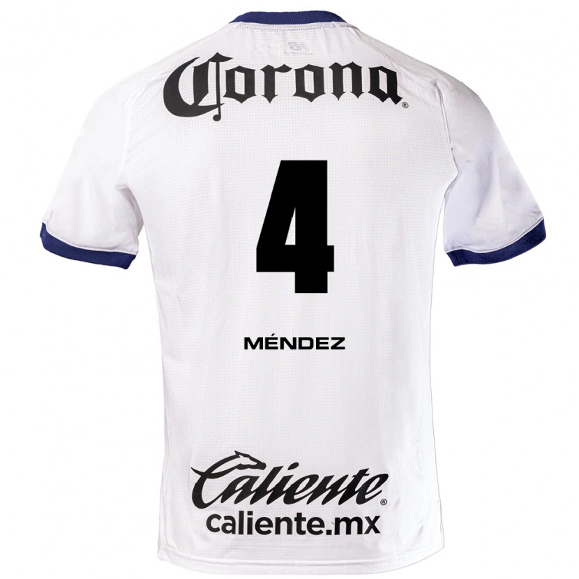 Danxen Mulher Camisola Bruno Méndez #4 Branco Azul Preto Alternativa 2026/27 Camisa Brasil