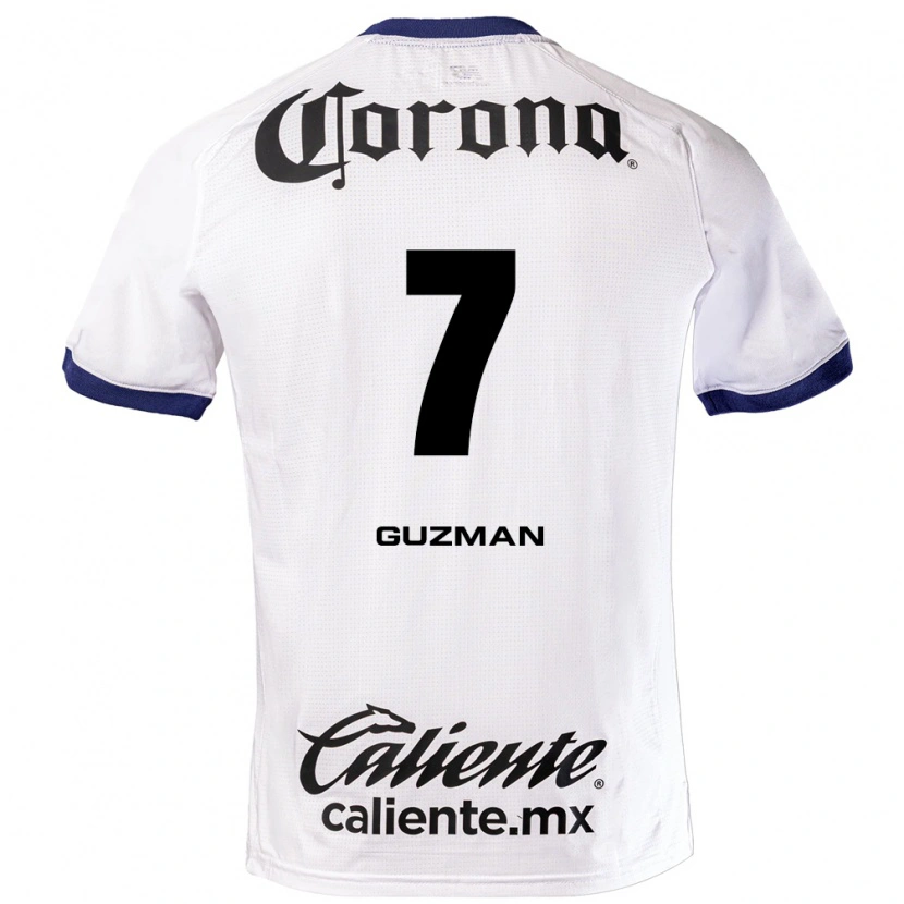 Danxen Mulher Camisola Víctor Guzmán #7 Branco Azul Preto Alternativa 2026/27 Camisa Brasil