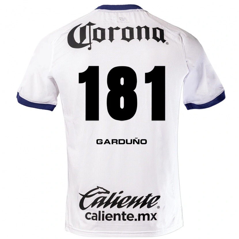 Danxen Mulher Camisola Carlos Garduño #181 Branco Azul Preto Alternativa 2026/27 Camisa Brasil