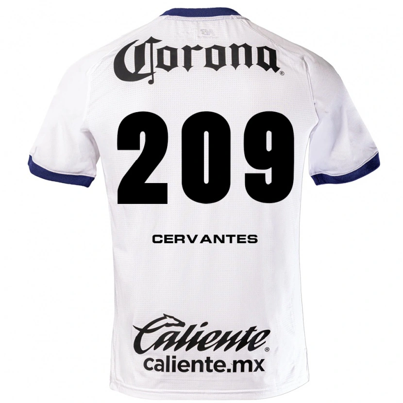 Danxen Mulher Camisola Axel Cervantes #209 Branco Azul Preto Alternativa 2026/27 Camisa Brasil
