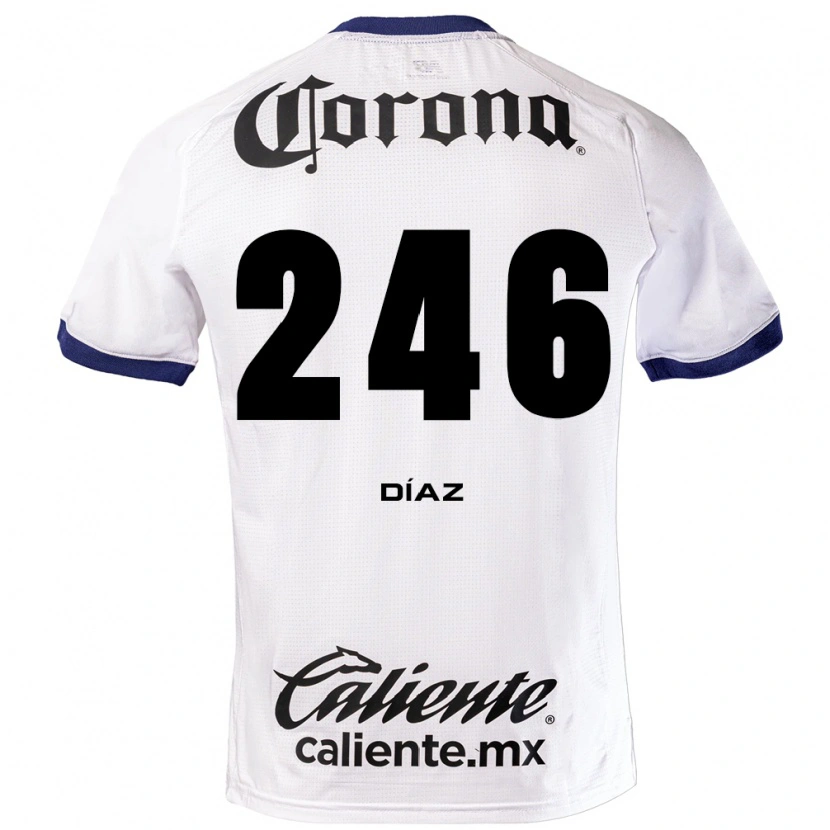 Danxen Mulher Camisola César Díaz #246 Branco Azul Preto Alternativa 2026/27 Camisa Brasil