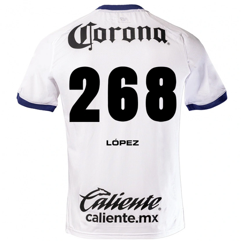 Danxen Mulher Camisola Santiago López #268 Branco Azul Preto Alternativa 2026/27 Camisa Brasil