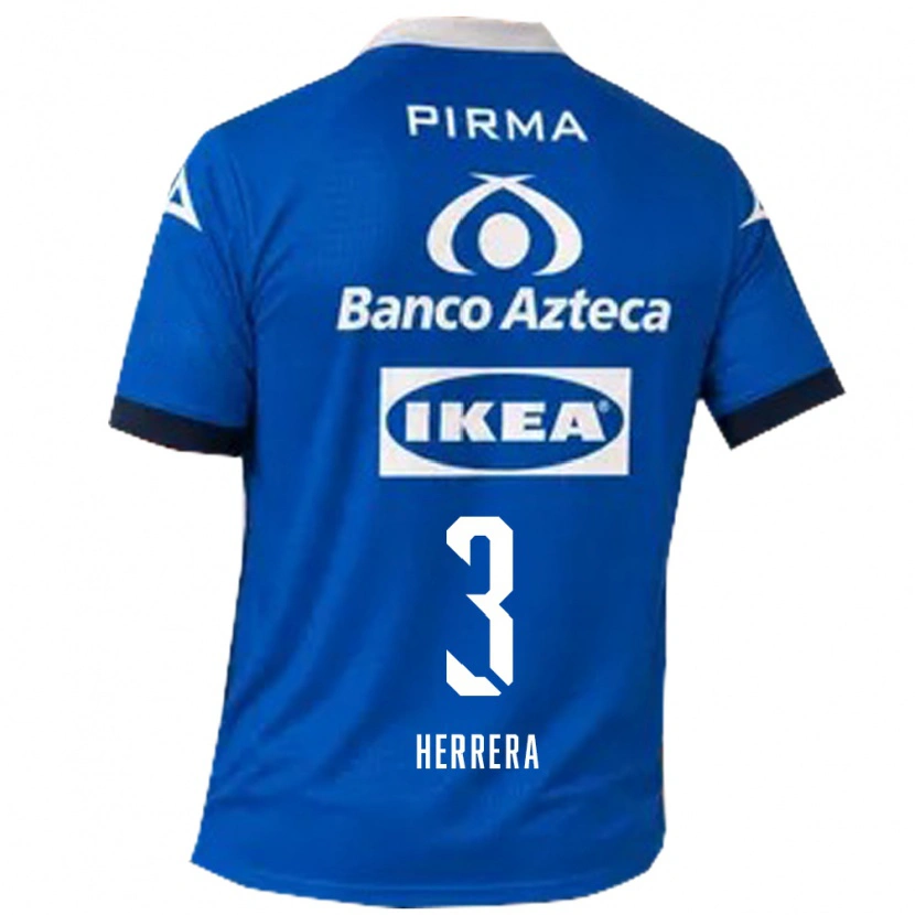 Danxen Mulher Camisola Alberto Herrera #3 Azul Branco Alternativa 2026/27 Camisa Brasil