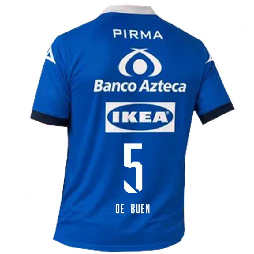 Danxen Mulher Camisola Diego De Buen #5 Azul Branco Alternativa 2026/27 Camisa Brasil