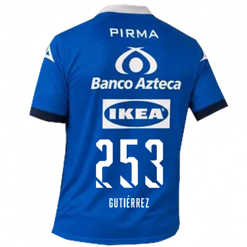 Danxen Mulher Camisola Santiago Gutiérrez #253 Azul Branco Alternativa 2026/27 Camisa Brasil