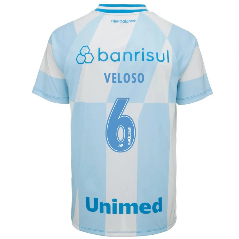 Danxen Mulher Camisola Guilherme Veloso #6 Azul Claro Branco Alternativa 2026/27 Camisa Brasil