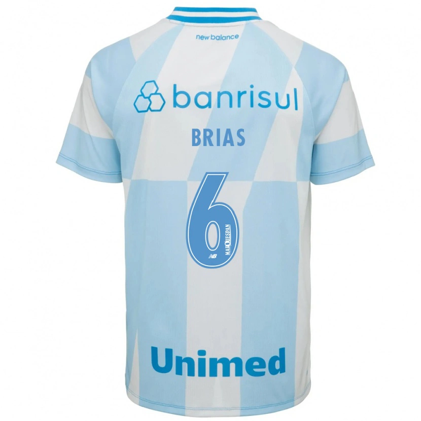 Danxen Mulher Camisola Héctor Brias #6 Azul Claro Branco Alternativa 2026/27 Camisa Brasil