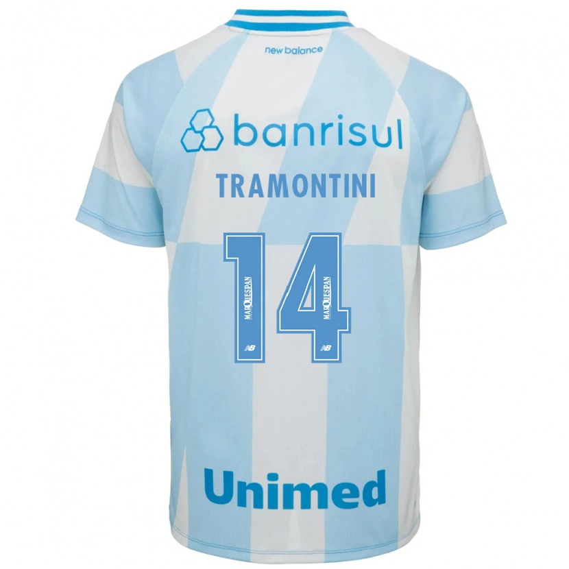 Danxen Mulher Camisola Bernardo Tramontini #14 Azul Claro Branco Alternativa 2026/27 Camisa Brasil