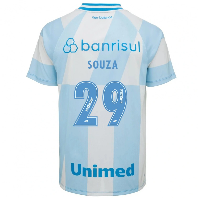 Danxen Mulher Camisola Diego Souza #29 Azul Claro Branco Alternativa 2026/27 Camisa Brasil