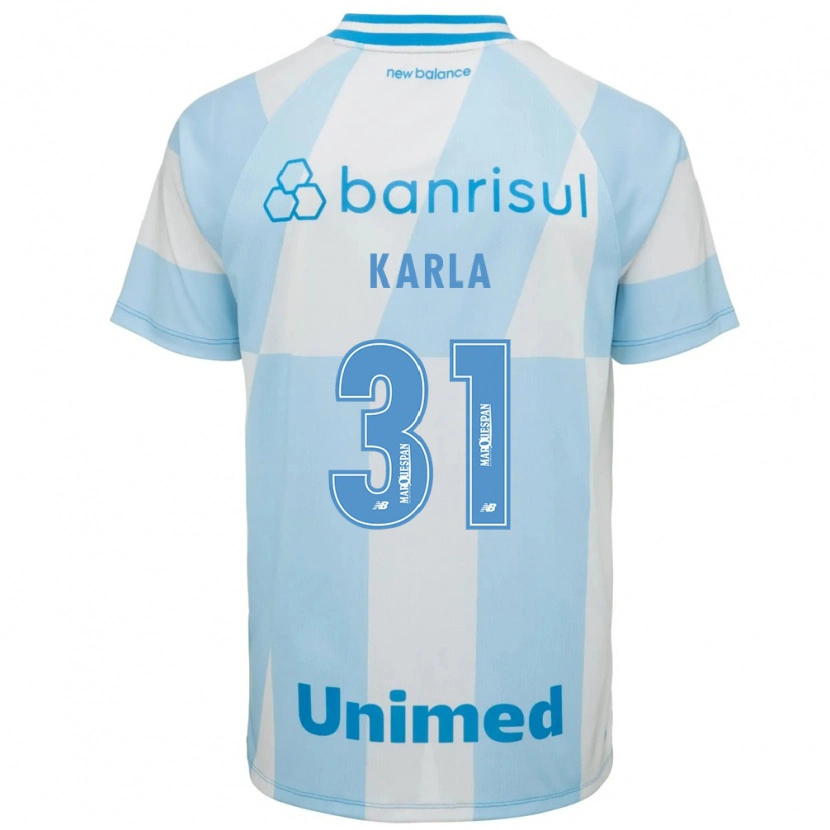 Danxen Mulher Camisola Emmily Karla #31 Azul Claro Branco Alternativa 2026/27 Camisa Brasil