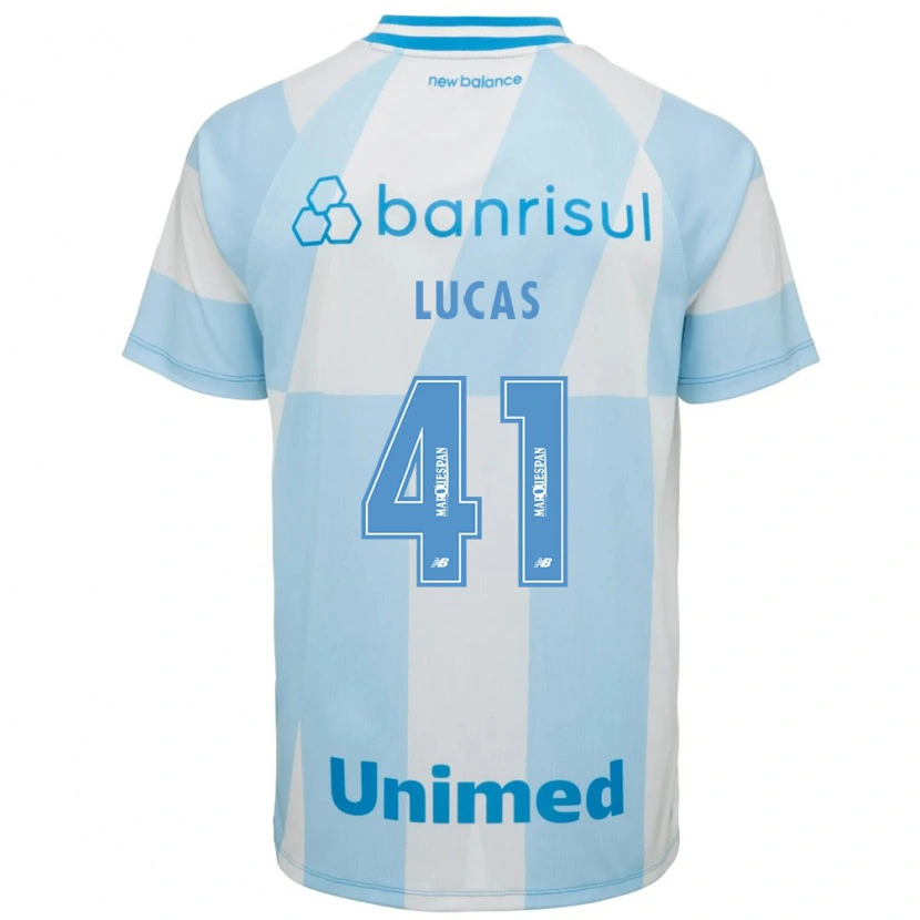 Danxen Mulher Camisola Pedro Lucas #41 Azul Claro Branco Alternativa 2026/27 Camisa Brasil