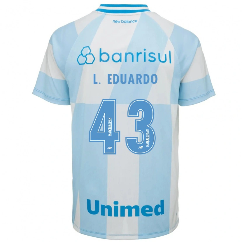 Danxen Mulher Camisola Luis Eduardo #43 Azul Claro Branco Alternativa 2026/27 Camisa Brasil