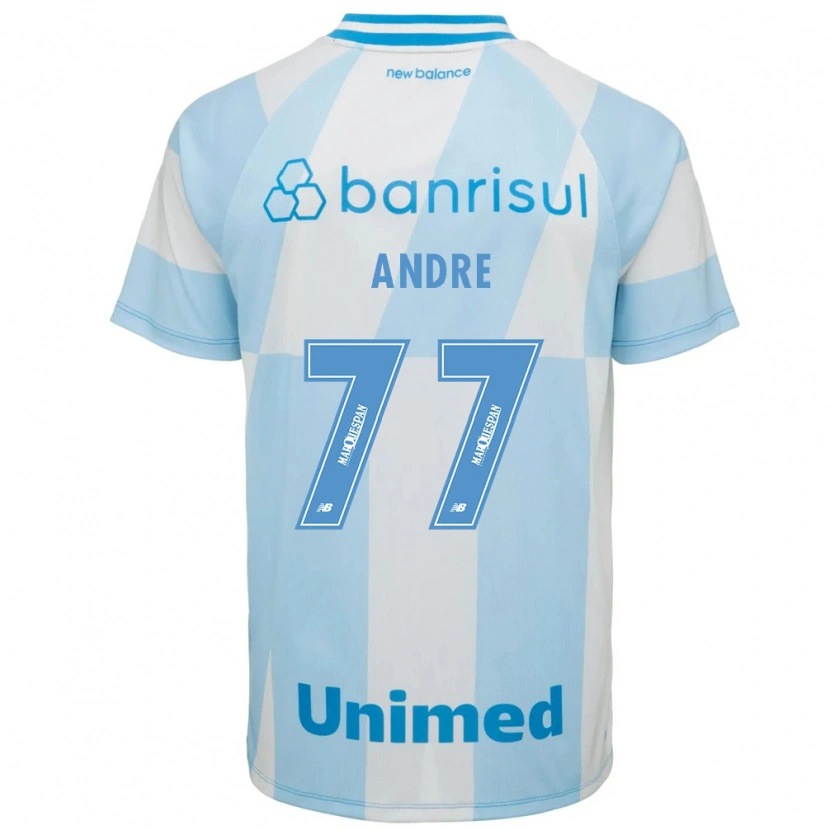 Danxen Mulher Camisola André #77 Azul Claro Branco Alternativa 2026/27 Camisa Brasil