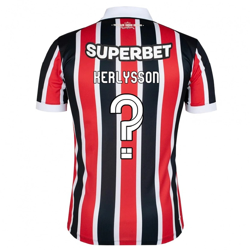 Danxen Mulher Camisola Kerlysson Hiago Moreira De Sousa #0 Vermelho Branco Preto Alternativa 2026/27 Camisa Brasil