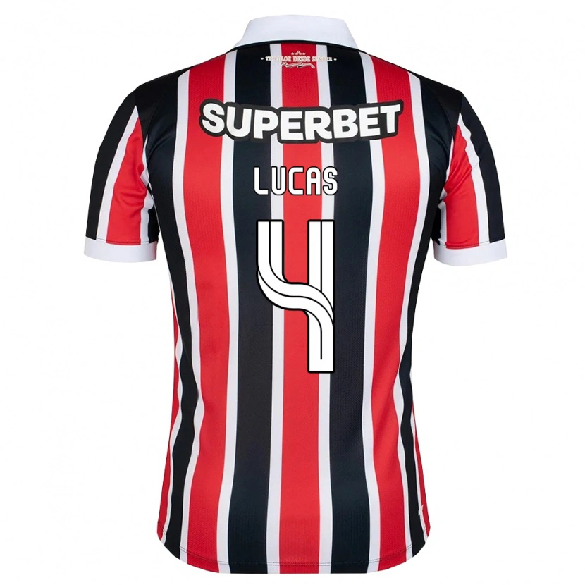 Danxen Mulher Camisola Lysander Lucas #4 Vermelho Branco Preto Alternativa 2026/27 Camisa Brasil