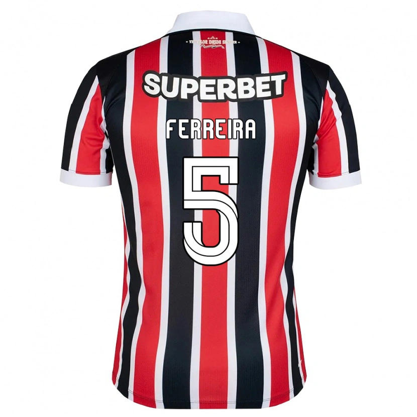 Danxen Mulher Camisola Matheus Ferreira #5 Vermelho Branco Preto Alternativa 2026/27 Camisa Brasil