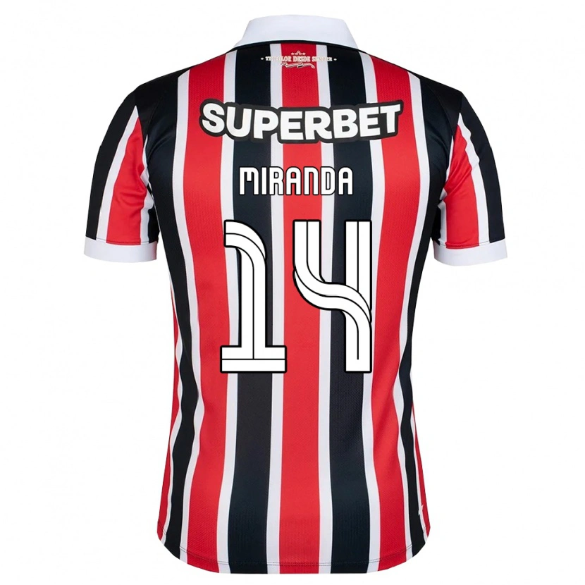 Danxen Mulher Camisola Lucas Miranda #14 Vermelho Branco Preto Alternativa 2026/27 Camisa Brasil