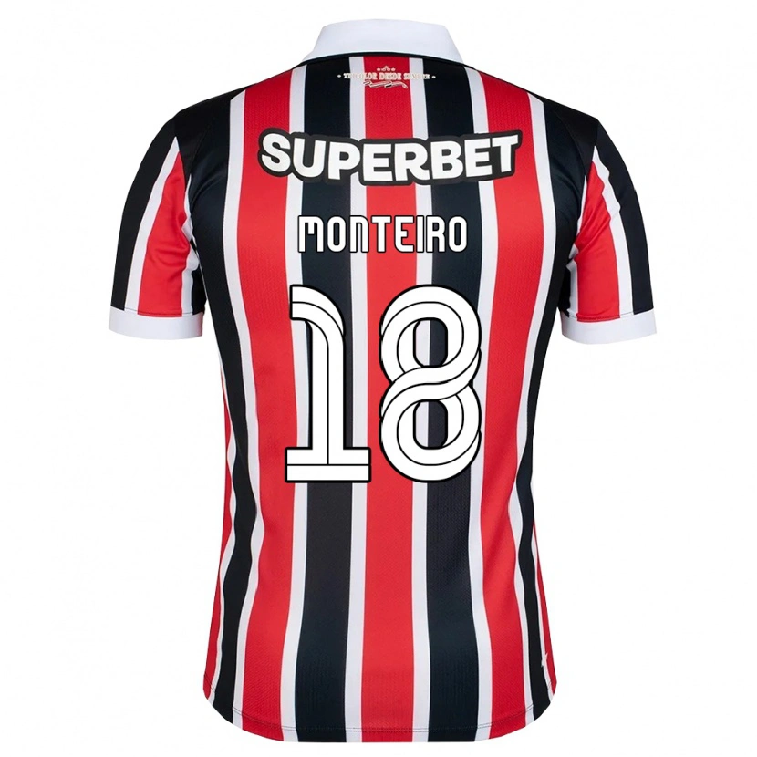Danxen Mulher Camisola Samuel Monteiro #18 Vermelho Branco Preto Alternativa 2026/27 Camisa Brasil
