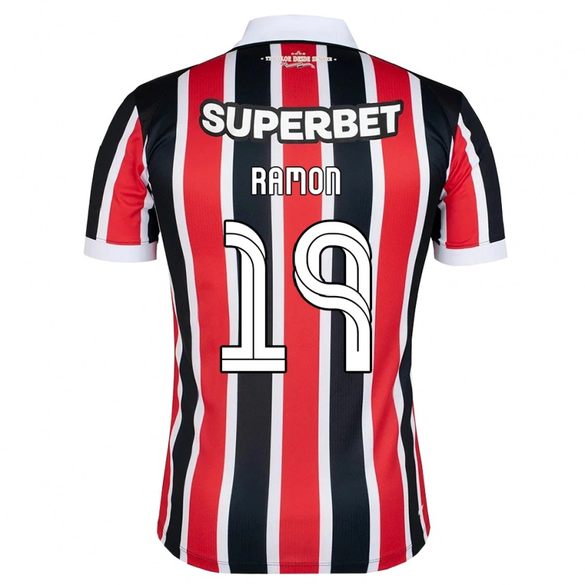 Danxen Mulher Camisola Lucas Ramon #19 Vermelho Branco Preto Alternativa 2026/27 Camisa Brasil